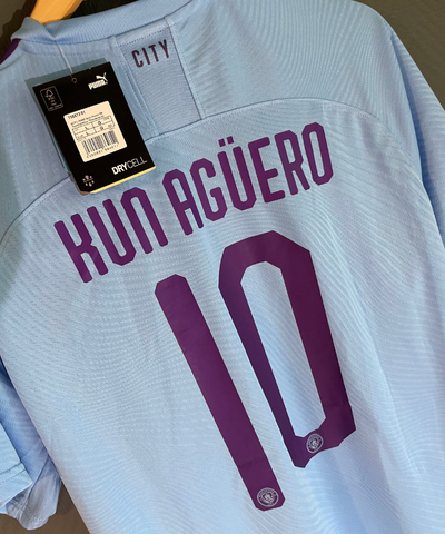 Manchester City 2019/20 Kun Agüero Home Kit Player Version (L)